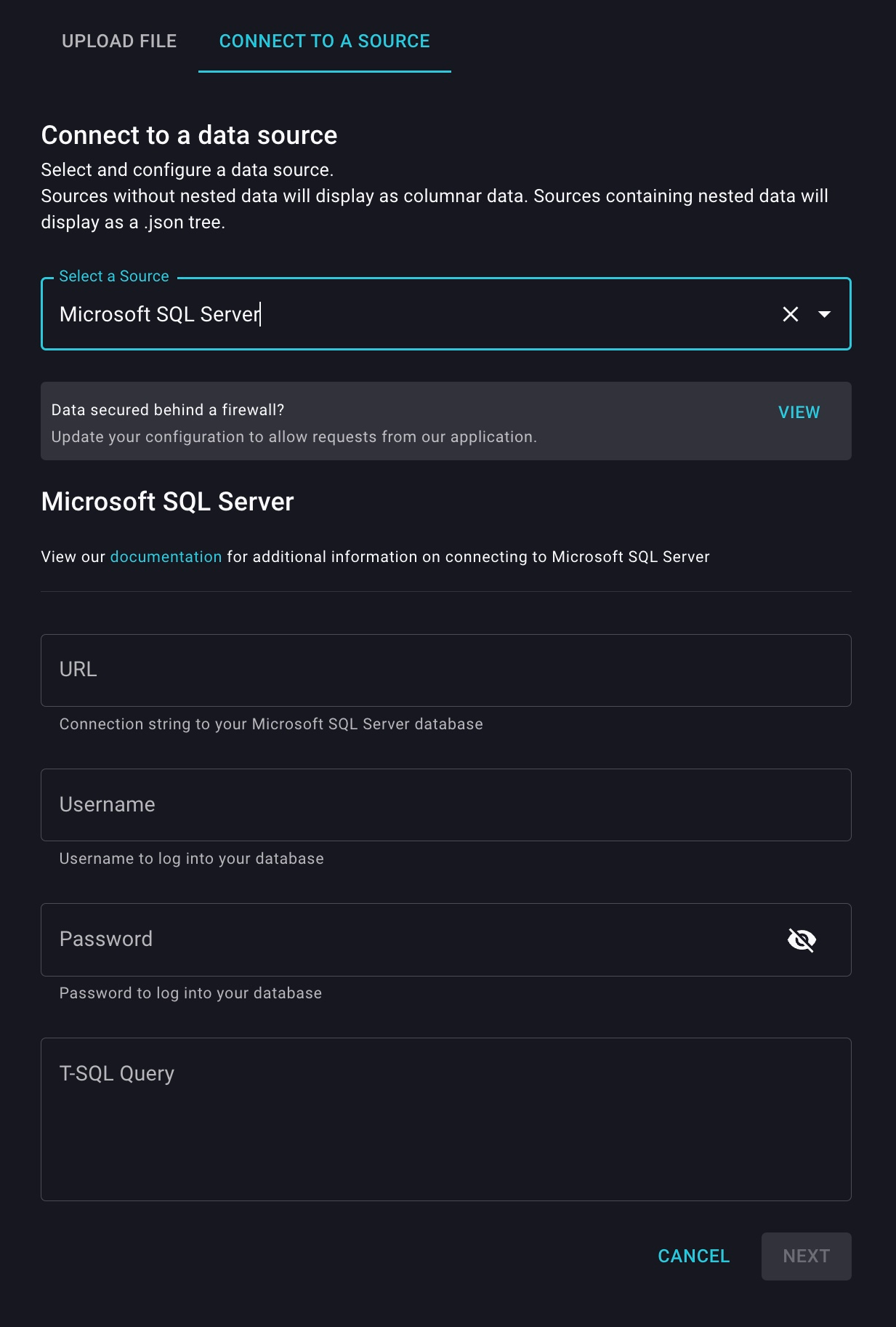 Connect to Microsoft SQL Server