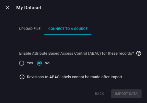 Datasource ABAC Selection